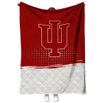indiana hoosiers dot illusion red quilt blanket best selling