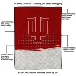 indiana hoosiers dot illusion red quilt blanket best selling