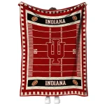 indiana hoosiers mickey player red quilt blanket best selling