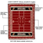 indiana hoosiers mickey player red quilt blanket best selling