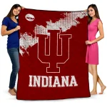 indiana hoosiers paint trail red quilt blanket best selling