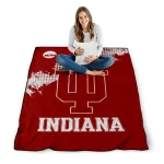 indiana hoosiers paint trail red quilt blanket best selling