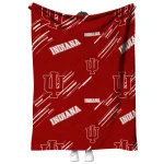 indiana hoosiers sketch lines red quilt blanket best selling