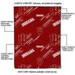 indiana hoosiers sketch lines red quilt blanket best selling