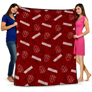 indiana hoosiers solid classic red quilt blanket best selling