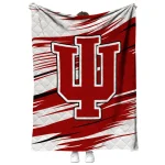 indiana hoosiers wild lines red white quilt blanket best selling