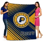 indiana pacers arrow layers blue quilt blanket best selling