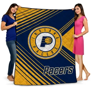 indiana pacers arrow layers blue quilt blanket best selling