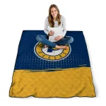 indiana pacers dot illusion blue quilt blanket best selling