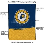 indiana pacers dot illusion blue quilt blanket best selling