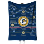indiana pacers handdrawn stripes blue quilt blanket best selling