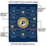 indiana pacers handdrawn stripes blue quilt blanket best selling