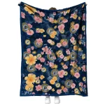 indiana pacers hibiscus foliage blue quilt blanket best selling