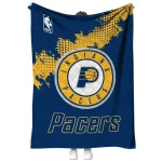 indiana pacers nba grunge blue quilt blanket best selling