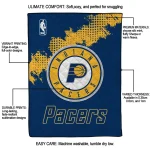 indiana pacers nba grunge blue quilt blanket best selling
