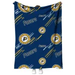 indiana pacers sketch lines blue quilt blanket best selling