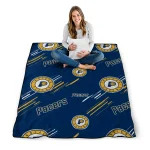 indiana pacers sketch lines blue quilt blanket best selling