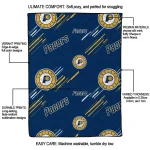 indiana pacers sketch lines blue quilt blanket best selling