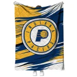 indiana pacers wild lines blue white quilt blanket best selling