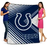 indianapolis colts arrow layers blue quilt blanket best selling