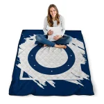 indianapolis colts block border blue quilt blanket best selling