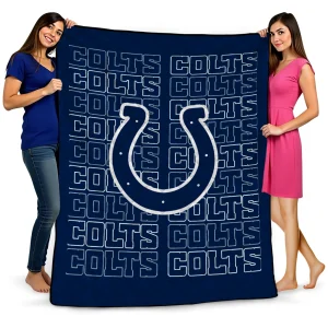 indianapolis colts bold red blue quilt blanket best selling