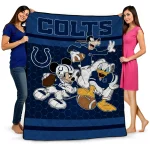indianapolis colts disney football blue quilt blanket best selling