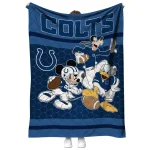 indianapolis colts disney football blue quilt blanket best selling