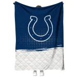 indianapolis colts dot illusion blue quilt blanket best selling
