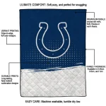indianapolis colts dot illusion blue quilt blanket best selling