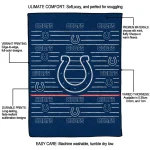indianapolis colts handdrawn stripes blue quilt blanket best selling