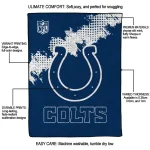 indianapolis colts shield badge blue quilt blanket best selling