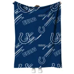 indianapolis colts sketch lines blue quilt blanket best selling