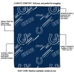 indianapolis colts sketch lines blue quilt blanket best selling