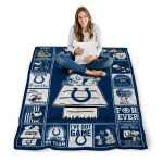 indianapolis colts snoopy love blue quilt blanket best selling