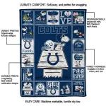 indianapolis colts snoopy love blue quilt blanket best selling