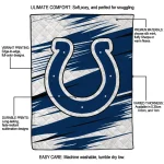 indianapolis colts wild lines blue white quilt blanket best selling