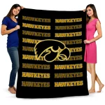 iowa hawkeyes bold red black quilt blanket best selling