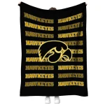 iowa hawkeyes bold red black quilt blanket best selling