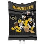 iowa hawkeyes disney football black quilt blanket best selling