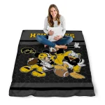 iowa hawkeyes disney football black quilt blanket best selling
