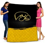 iowa hawkeyes dot illusion black quilt blanket best selling
