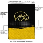 iowa hawkeyes dot illusion black quilt blanket best selling