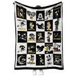 iowa hawkeyes mickey mouse motif black white quilt blanket best selling