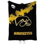 iowa hawkeyes paint trail black quilt blanket best selling