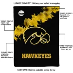 iowa hawkeyes paint trail black quilt blanket best selling