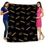 iowa hawkeyes solid classic black quilt blanket best selling