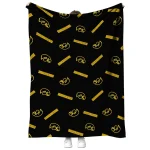 iowa hawkeyes solid classic black quilt blanket best selling