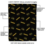 iowa hawkeyes solid classic black quilt blanket best selling
