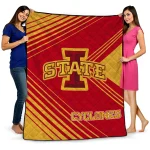 iowa state cyclones arrow layers red quilt blanket best selling